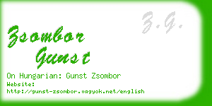 zsombor gunst business card